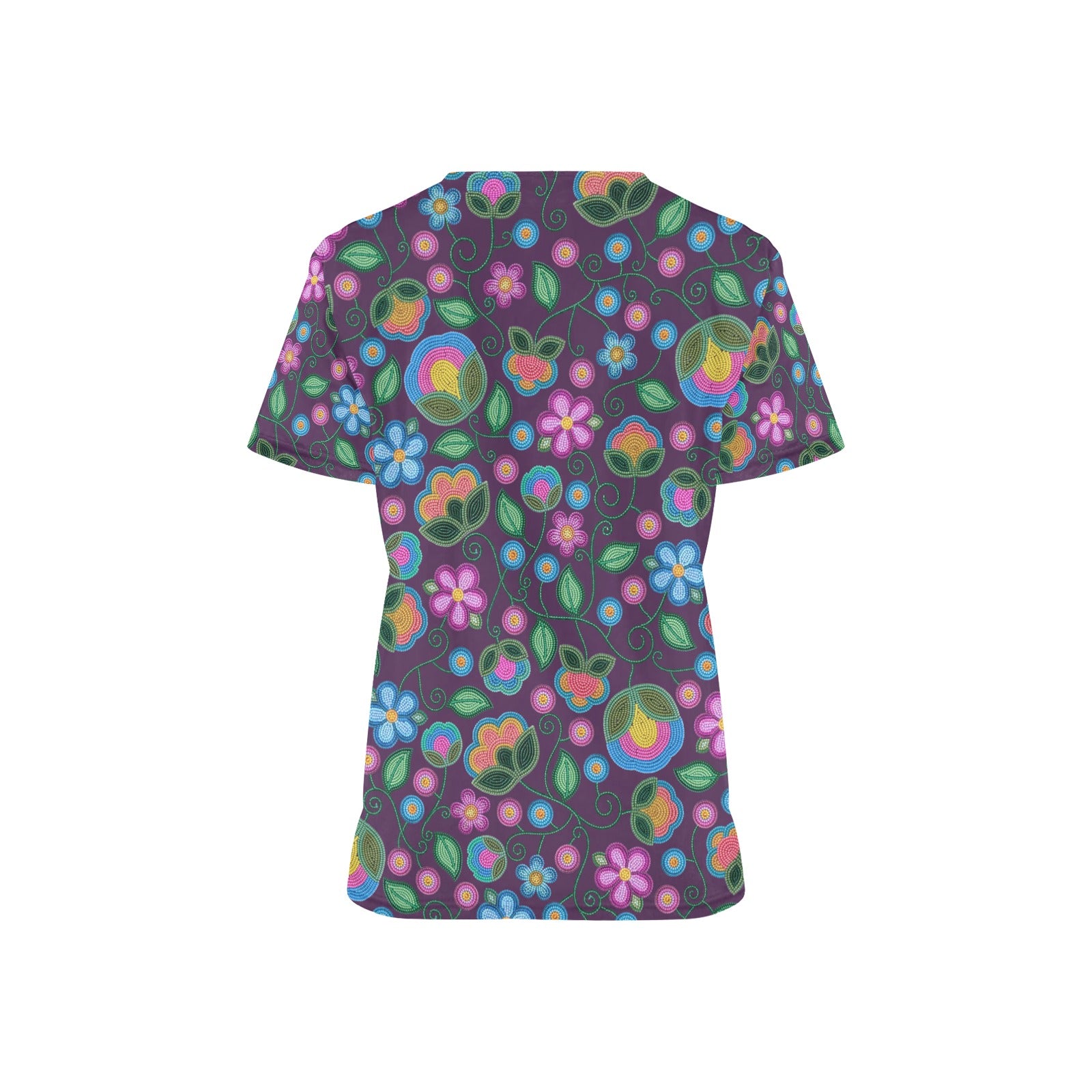 Turquoise Sunbeam Violet Scrub Top