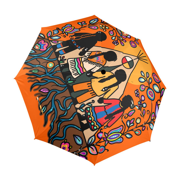 Rooted in Culture Semi-Automatic Foldable Umbrella