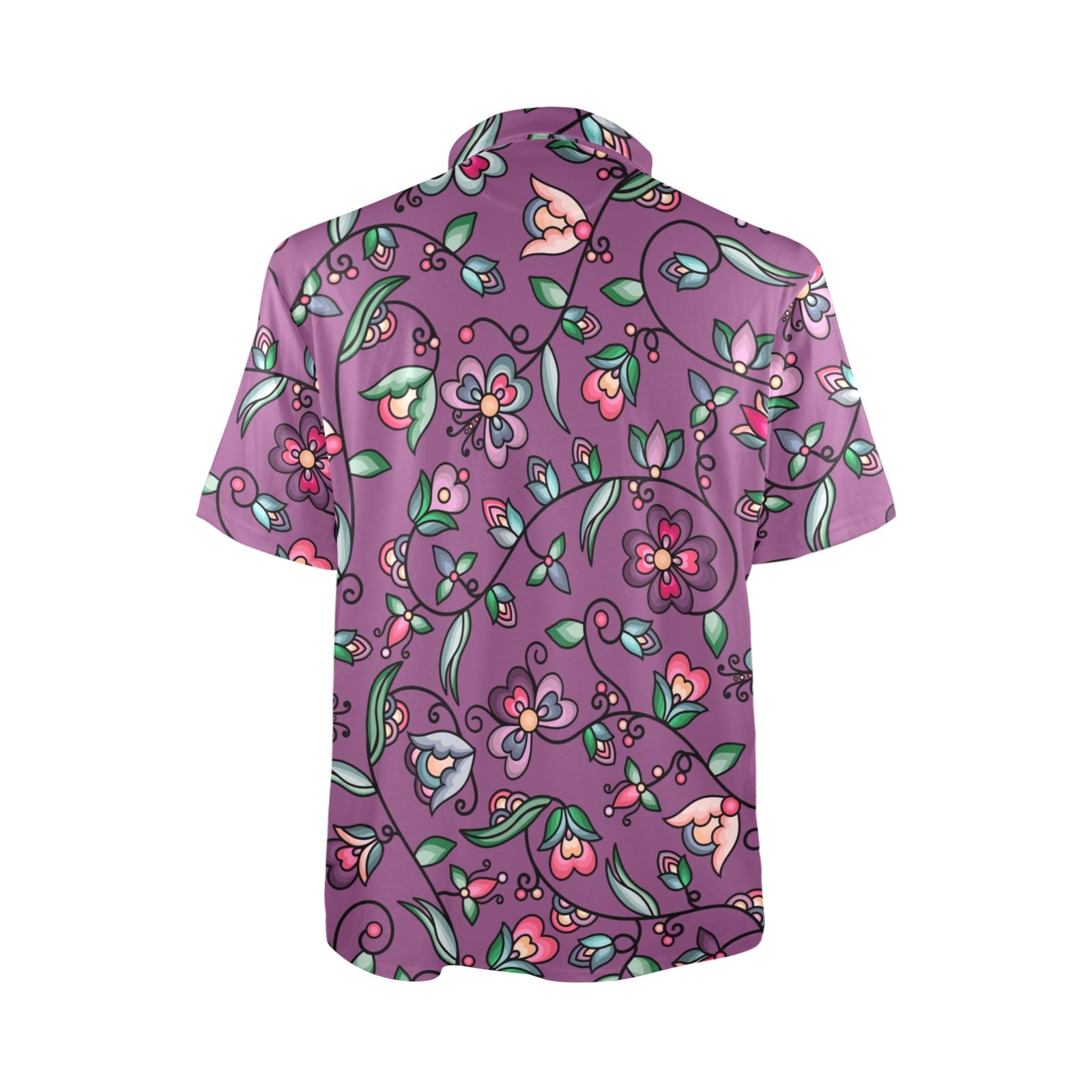 Amber Evening Garland Purple Polo Shirt