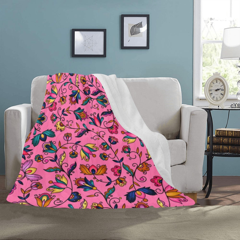 Copper Prairie Petals Pink Ultra-Soft Micro Fleece Blanket 50"x60"