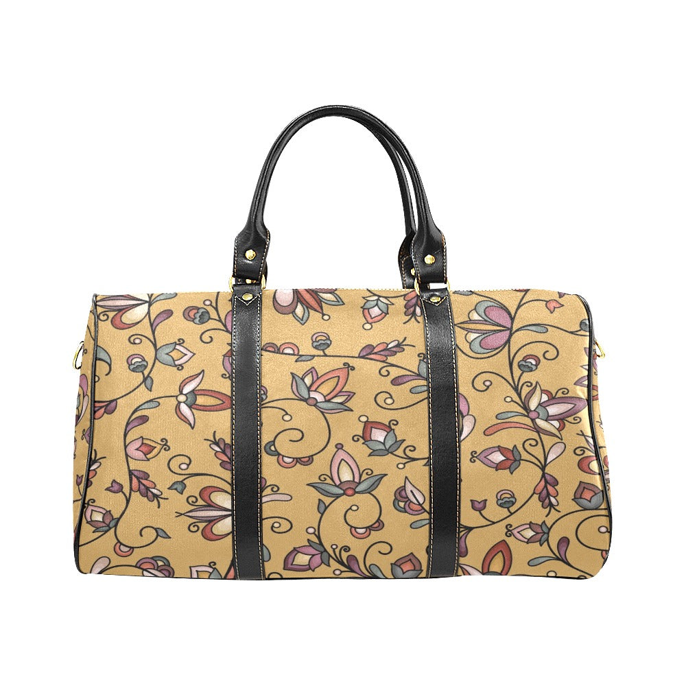 Burnt Sky Petals Gold Waterproof Travel Bag/Small