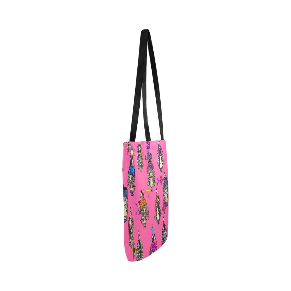 Women's Tradish Dancers Pink Reusable Shopping Bag (Two sides)