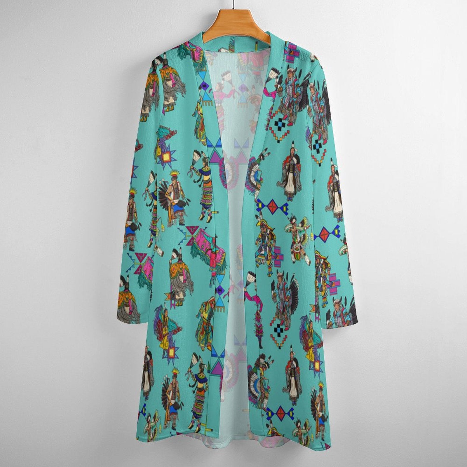 Grand Entry Dancers Eggshell Blue Cardigan