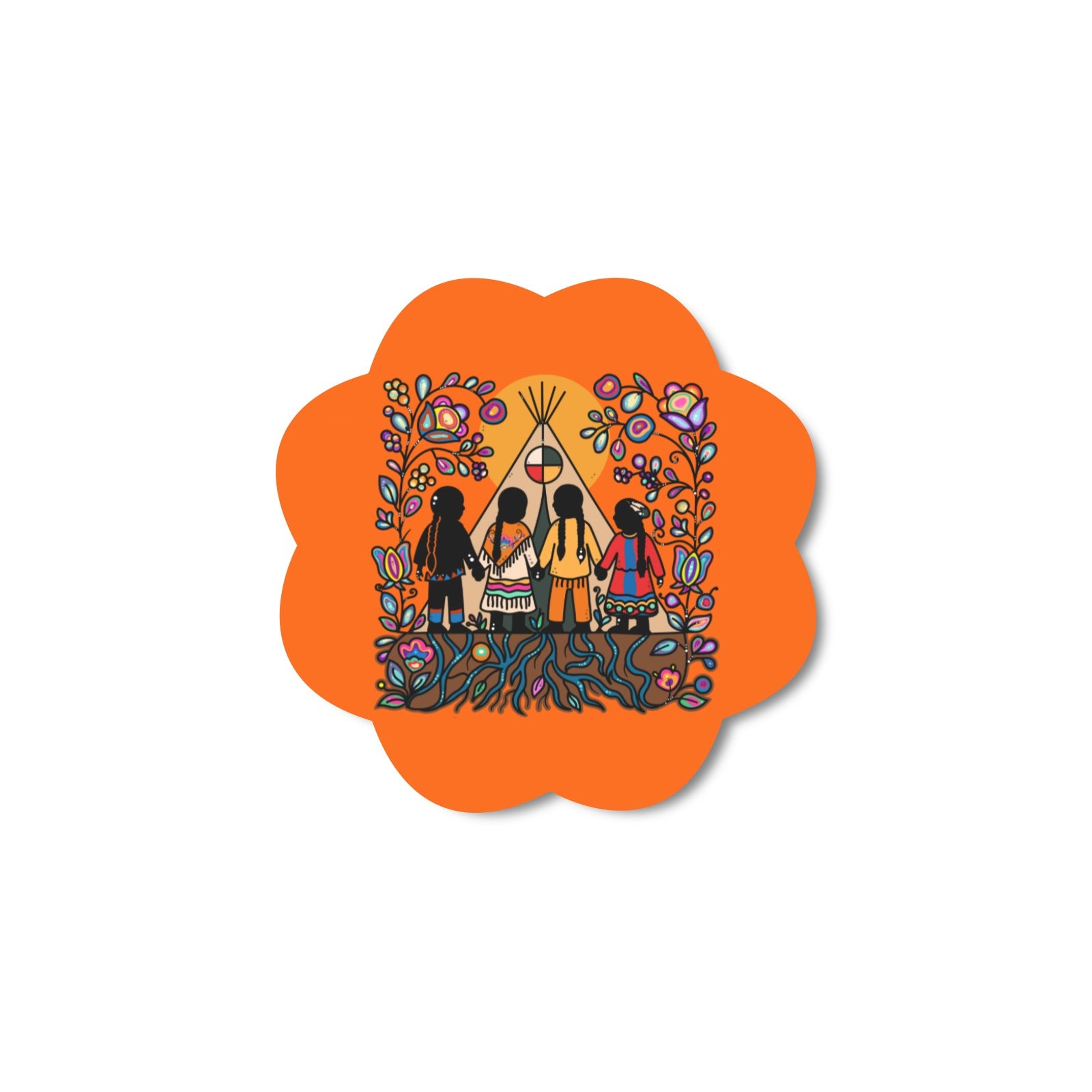 Rooted in Culture Flower-Shaped Fridge Magnet