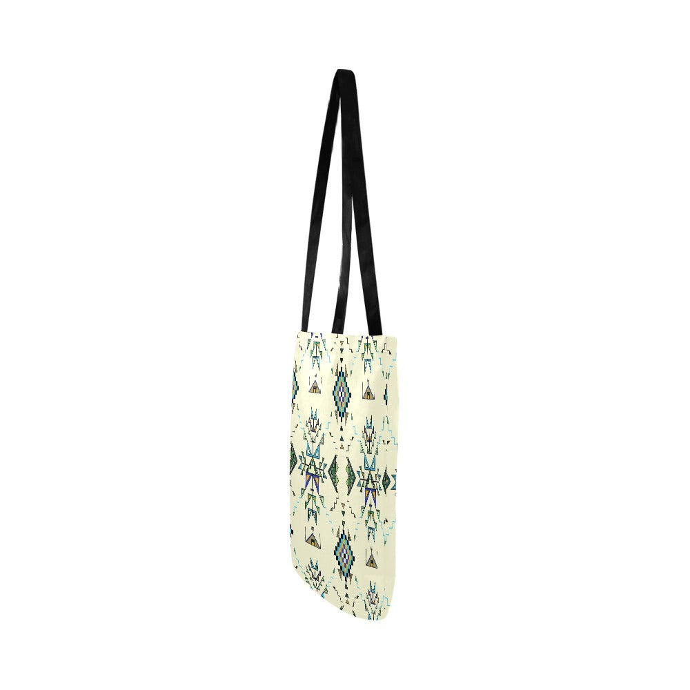Bear Shield Cream Reusable Shopping Bag (Two sides)