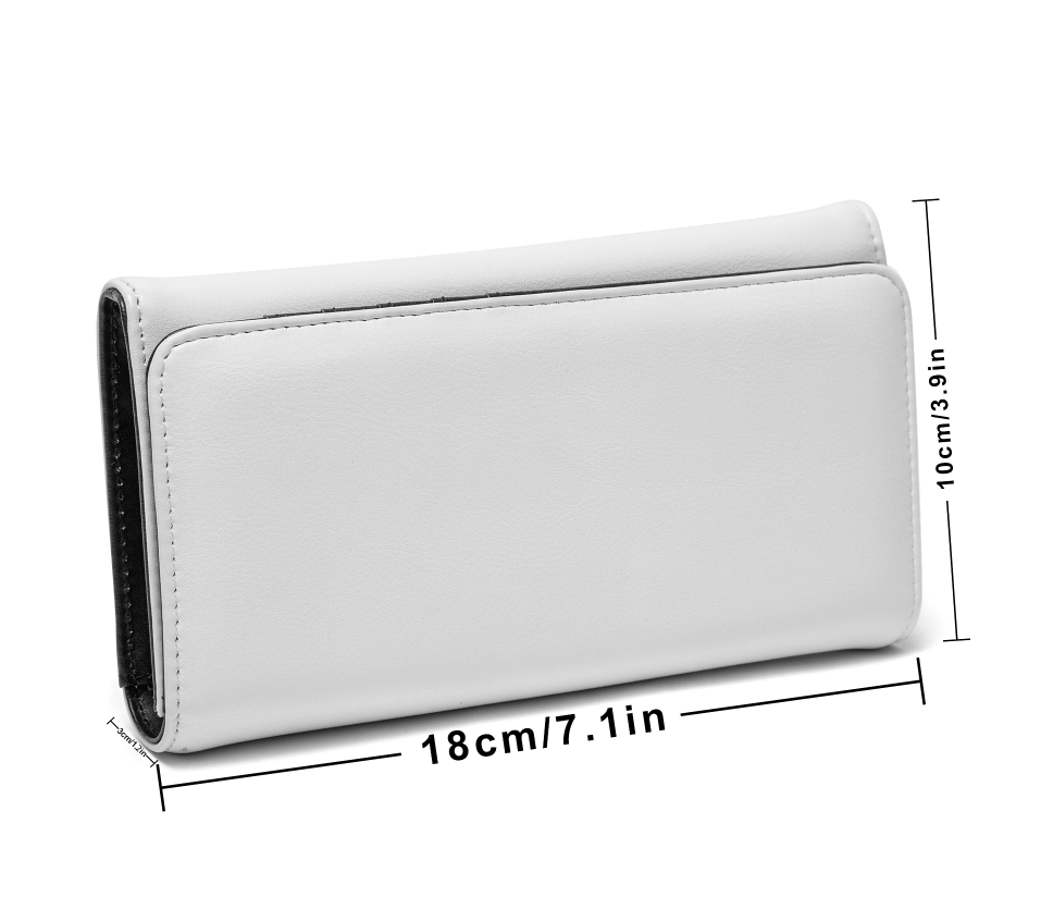 Berry Flower White Foldable Wallet