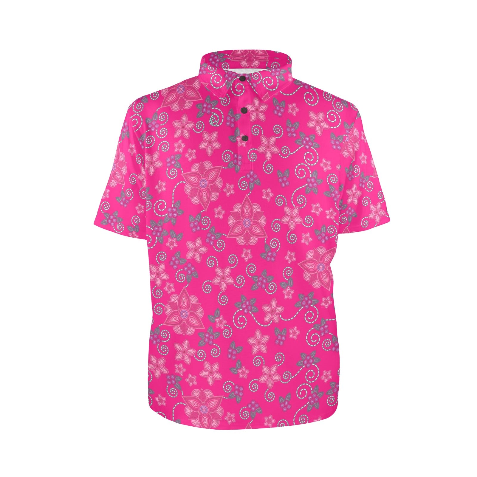 Berry Picking Pink Polo Shirt