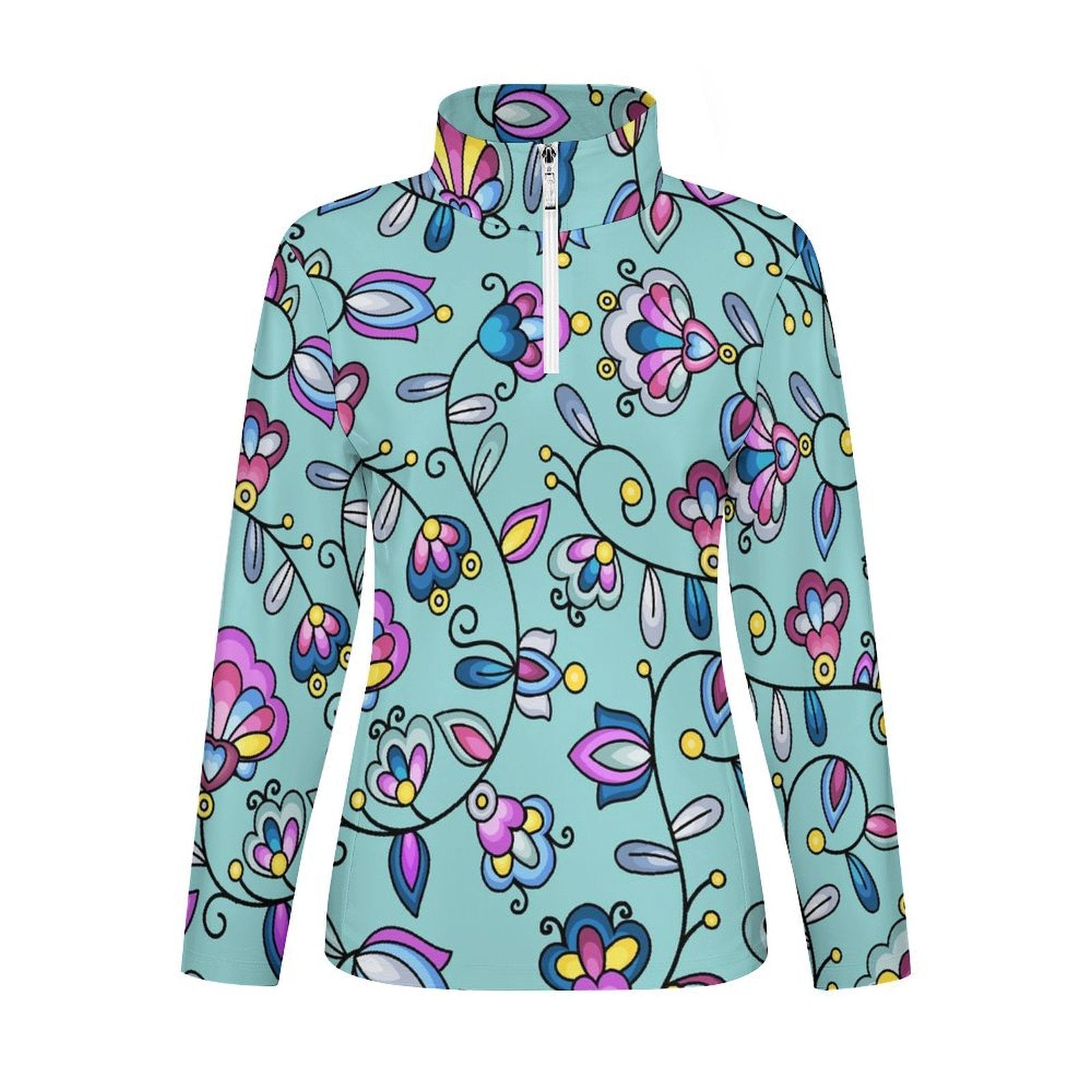 Autumn Bundle Blessing Turquoise Long Sleeve Yoga Shirt