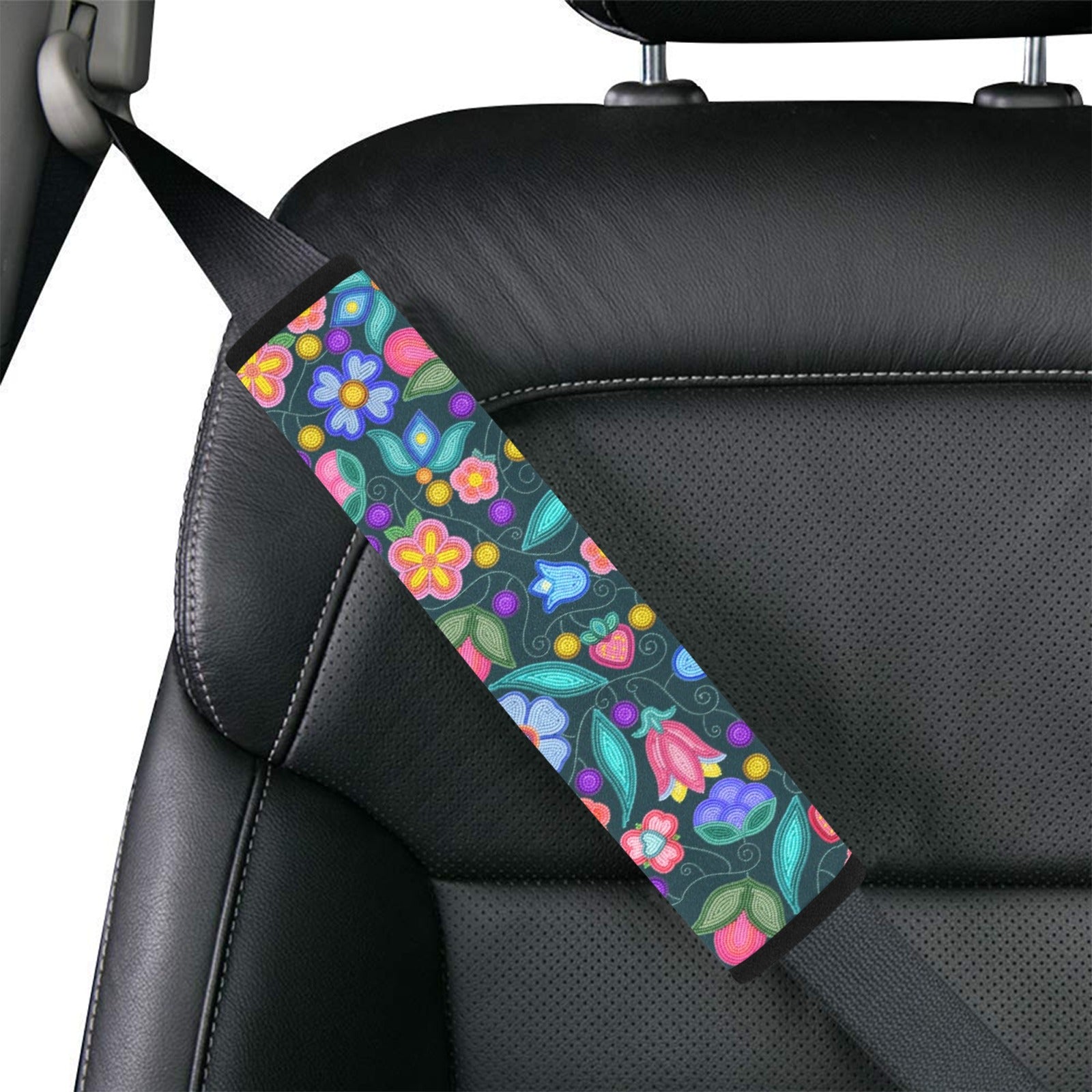 Sweet Offering Dark Teal Car Seat Belt Cover 7''x12.6'' (Pack of 2)