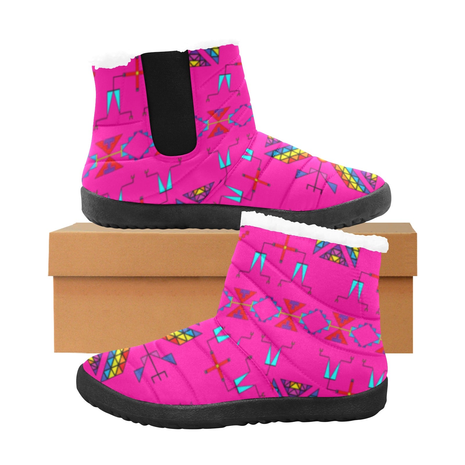 Rainy Chief Rainbow Hot Pink Women's Padded Winter Boot