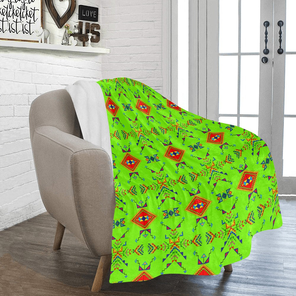 Buffalo Jump Neon Green Ultra-Soft Micro Fleece Blanket 50"x60"