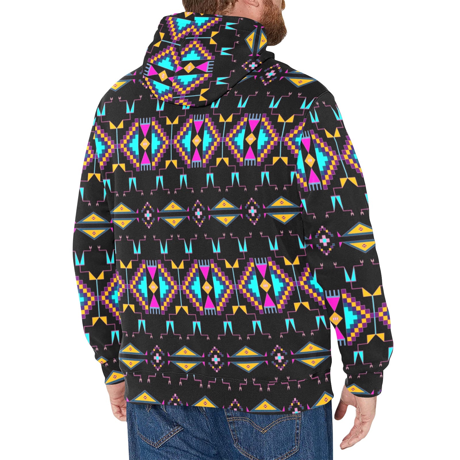 Rite of Passage Black Men's Long Sleeve Fleece Hoodie