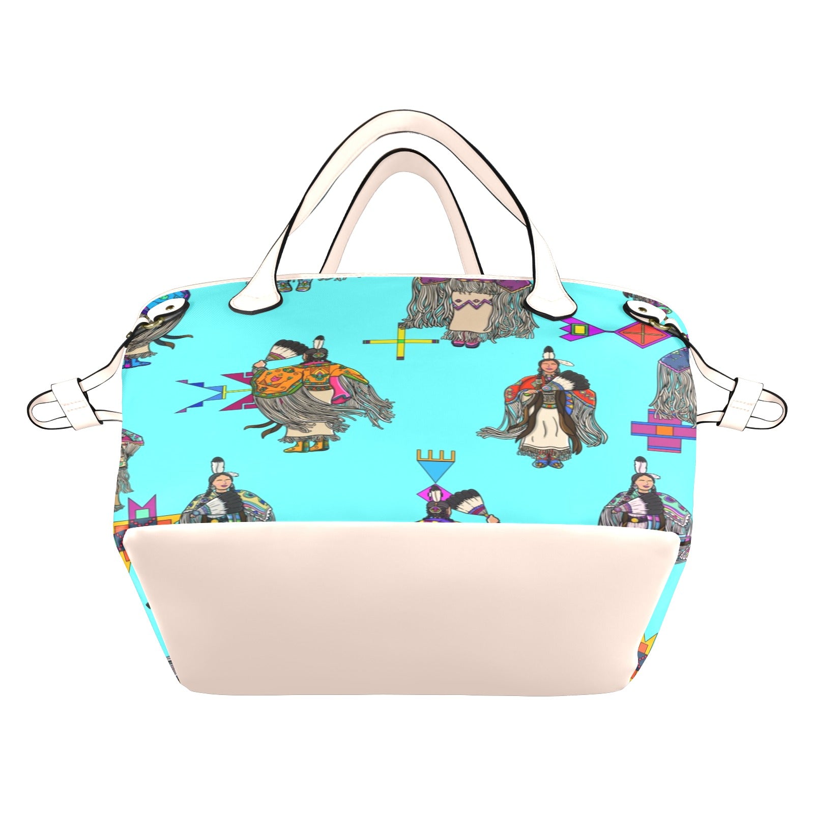 Women's Tradish Dancers Turquoise Clover Canvas Tote Bag