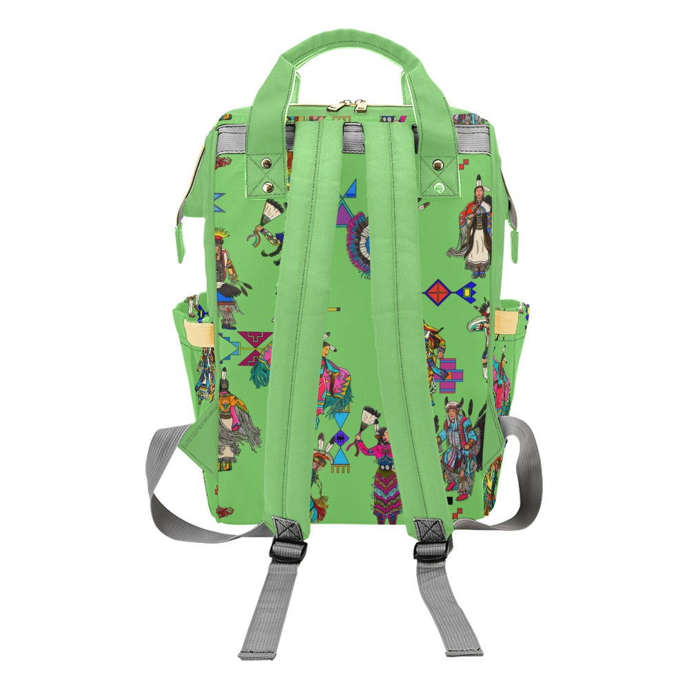 Grand Entry Dancers Grass Multi-Function Diaper Backpack/Diaper Bag