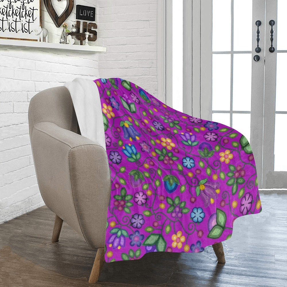 Bloom Uplift Purple Ultra-Soft Micro Fleece Blanket 40"x50"