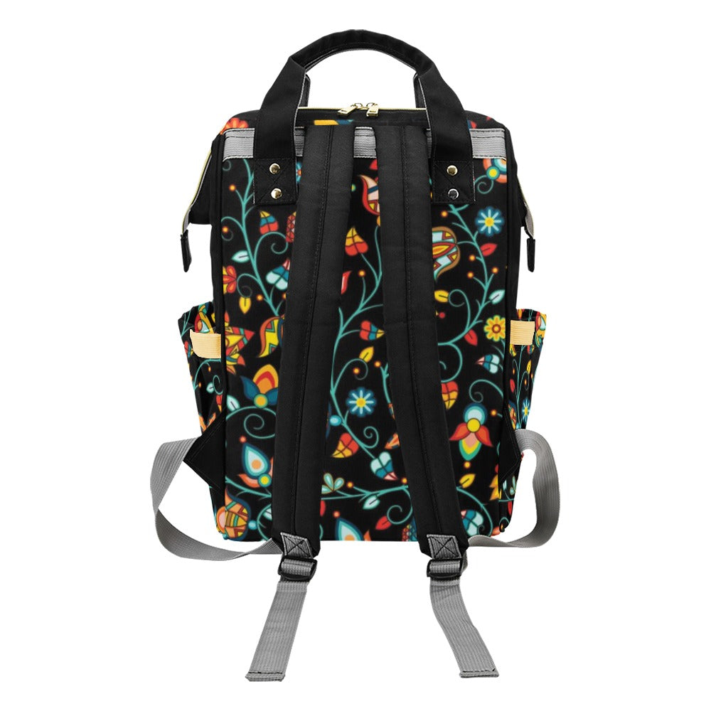 Thorny Path Black Multi-Function Diaper Backpack/Diaper Bag