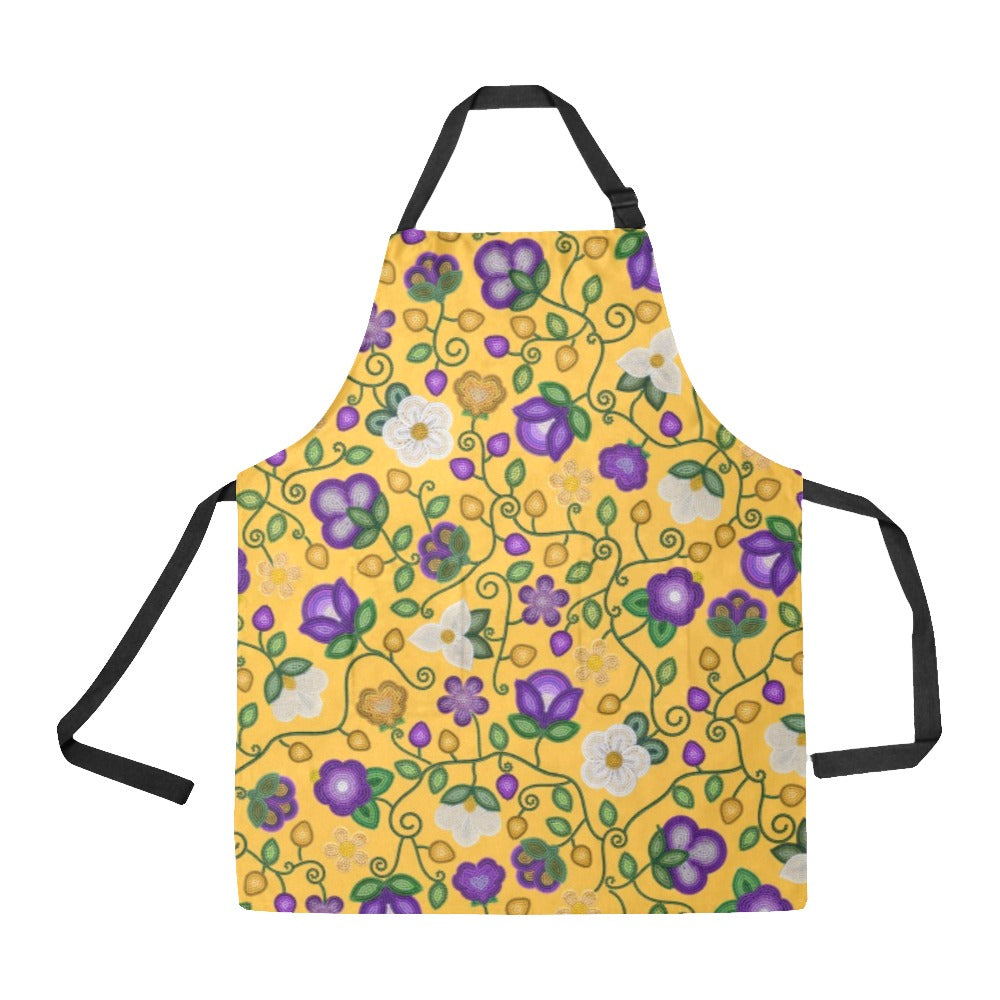 Midnight Moss Bloom Yellow Apron