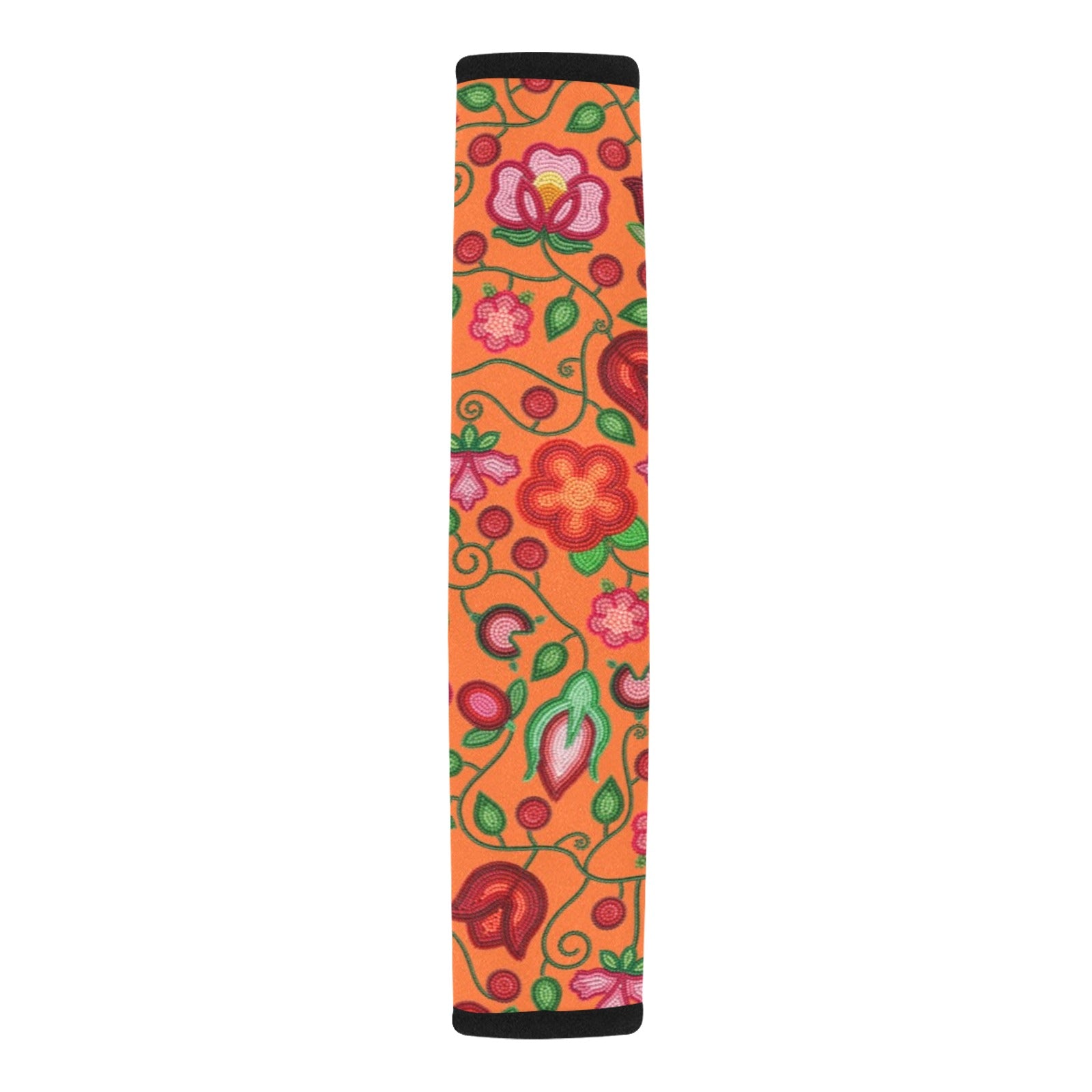 Rose Reverie Orange Car Seat Belt Cover 7''x12.6'' (Pack of 2)