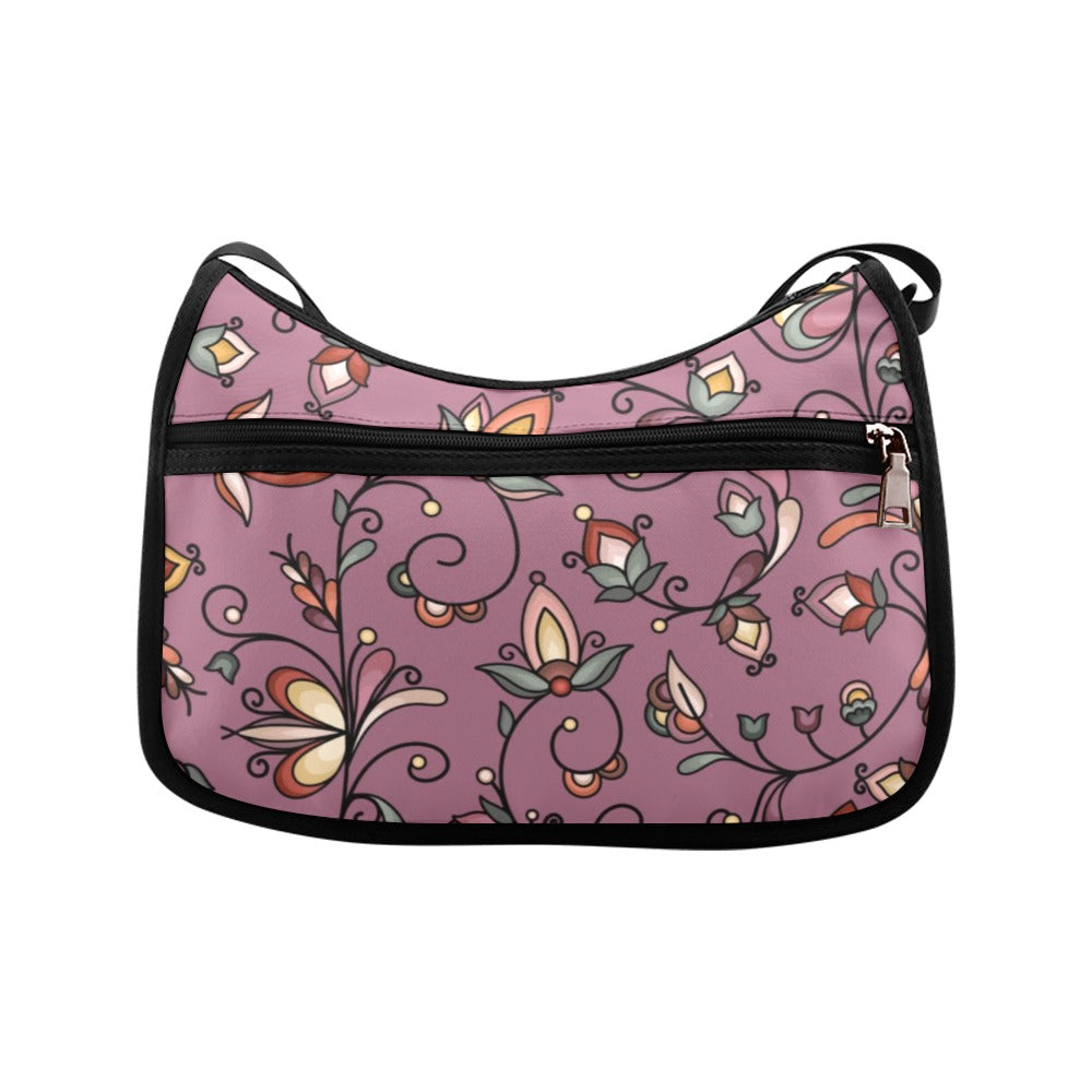 Burnt Sky Petals Magenta Crossbody Bag