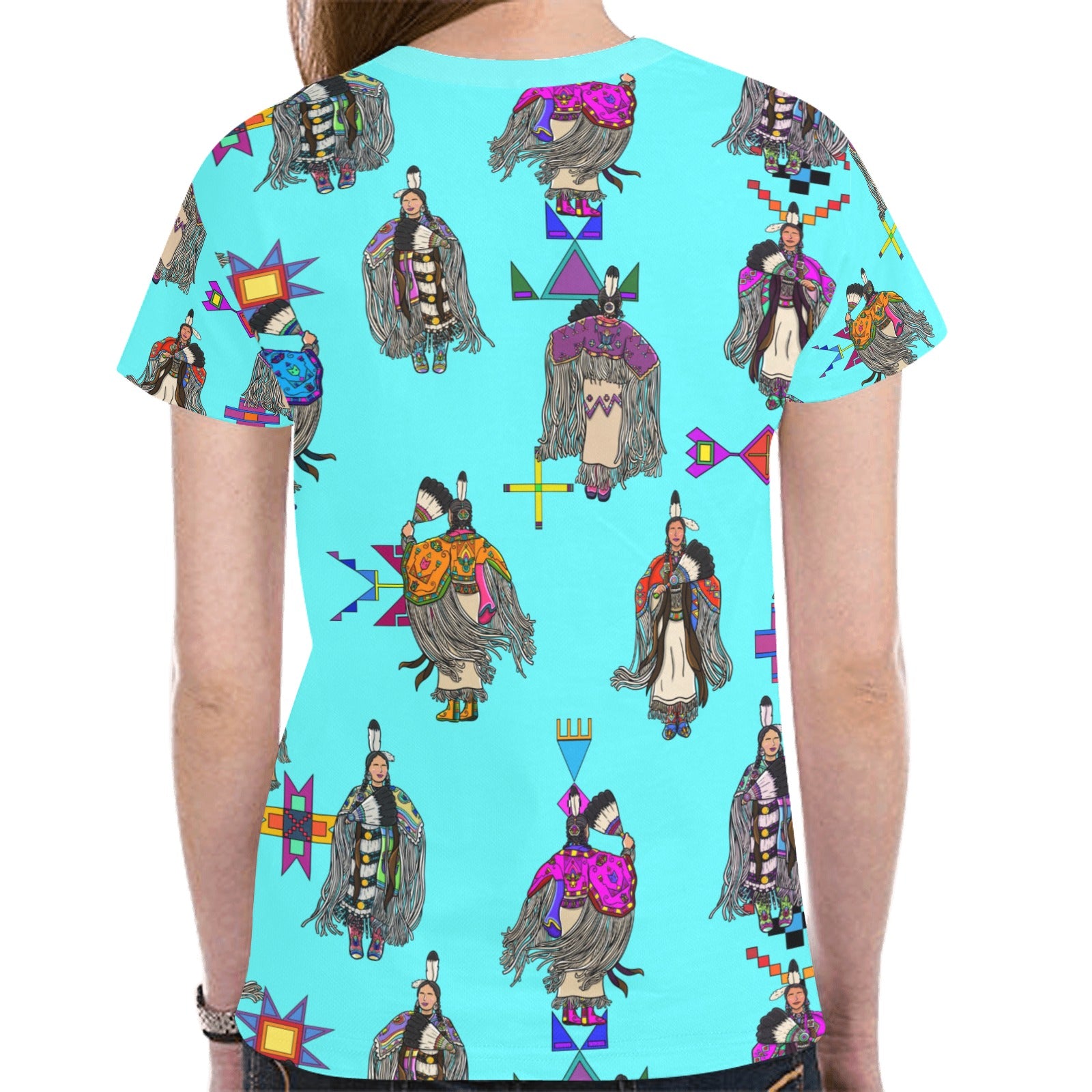 Women's Tradish Dancers Turquoise T-shirt for Women