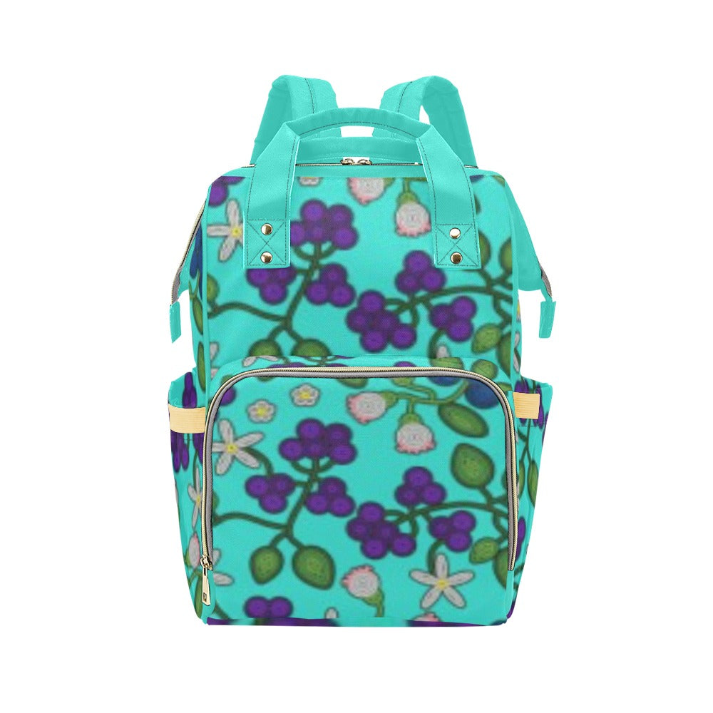 Grandmothers Stories Turquoise Multi-Function Diaper Backpack/Diaper Bag