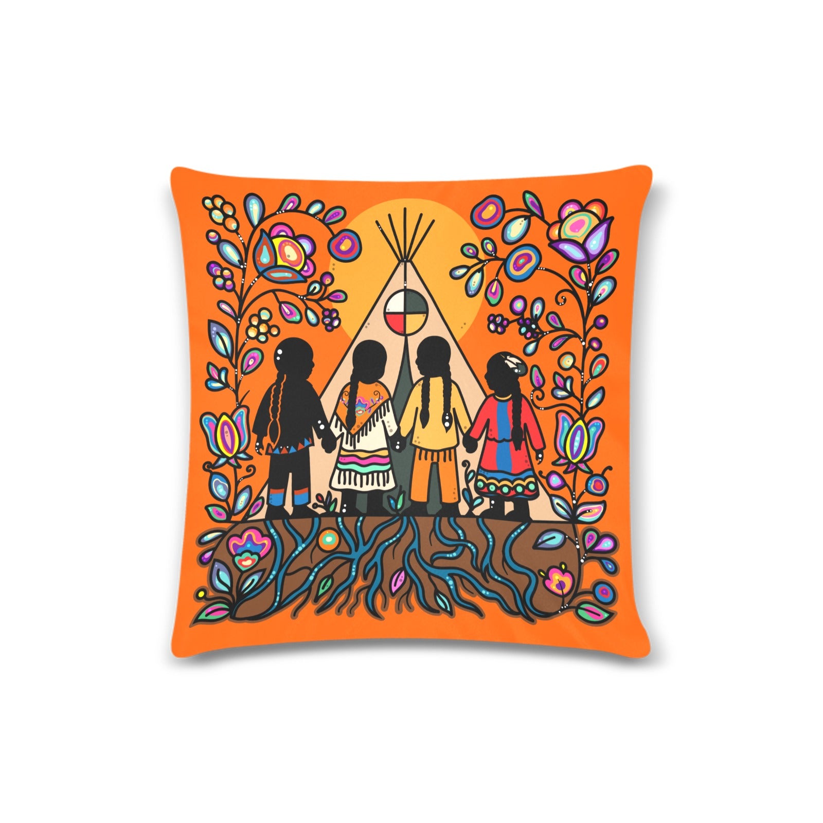Rooted in Culture Custom Zippered Pillow Case 16"x16" (one side)