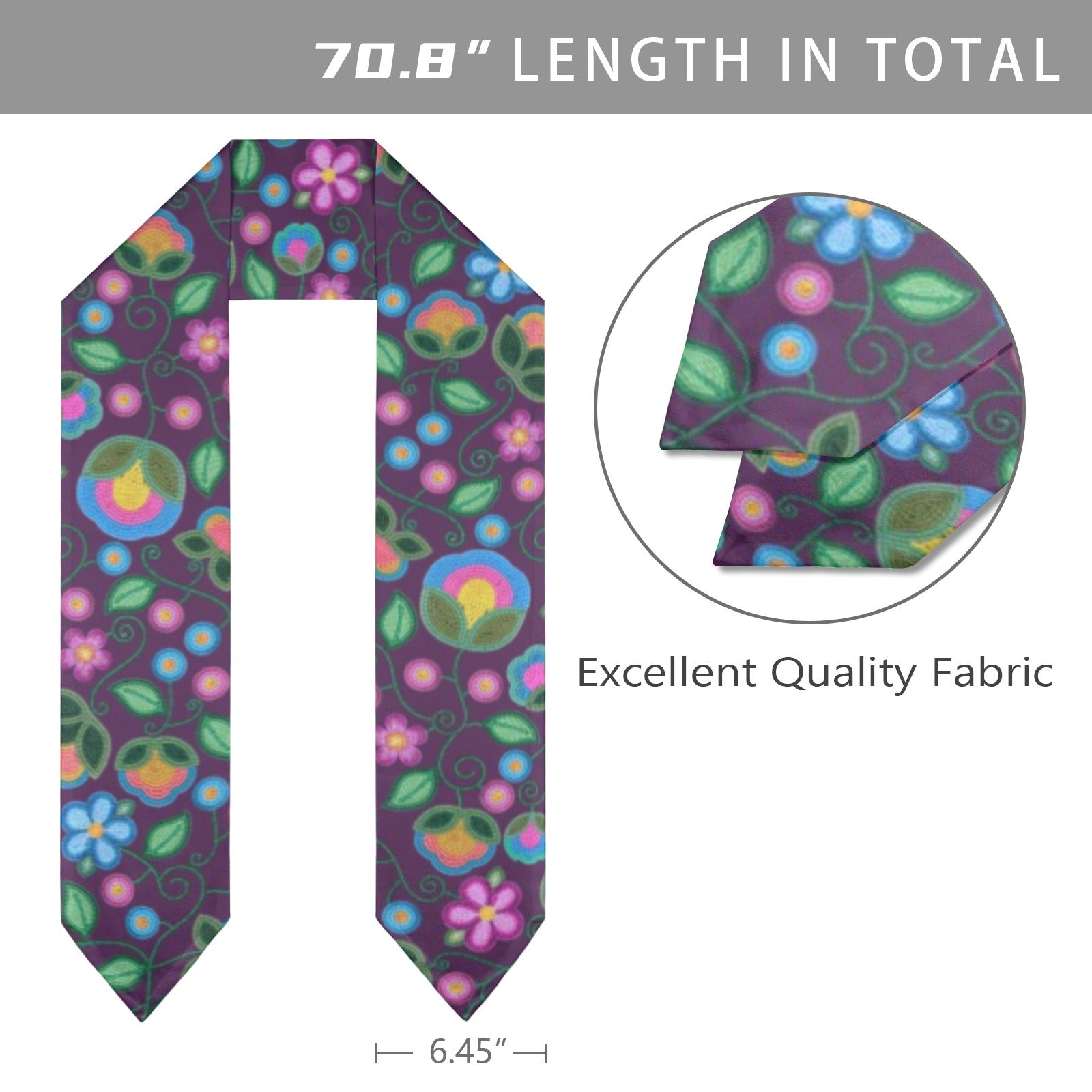 Turquoise Sunbeam Violet Graduation Stole