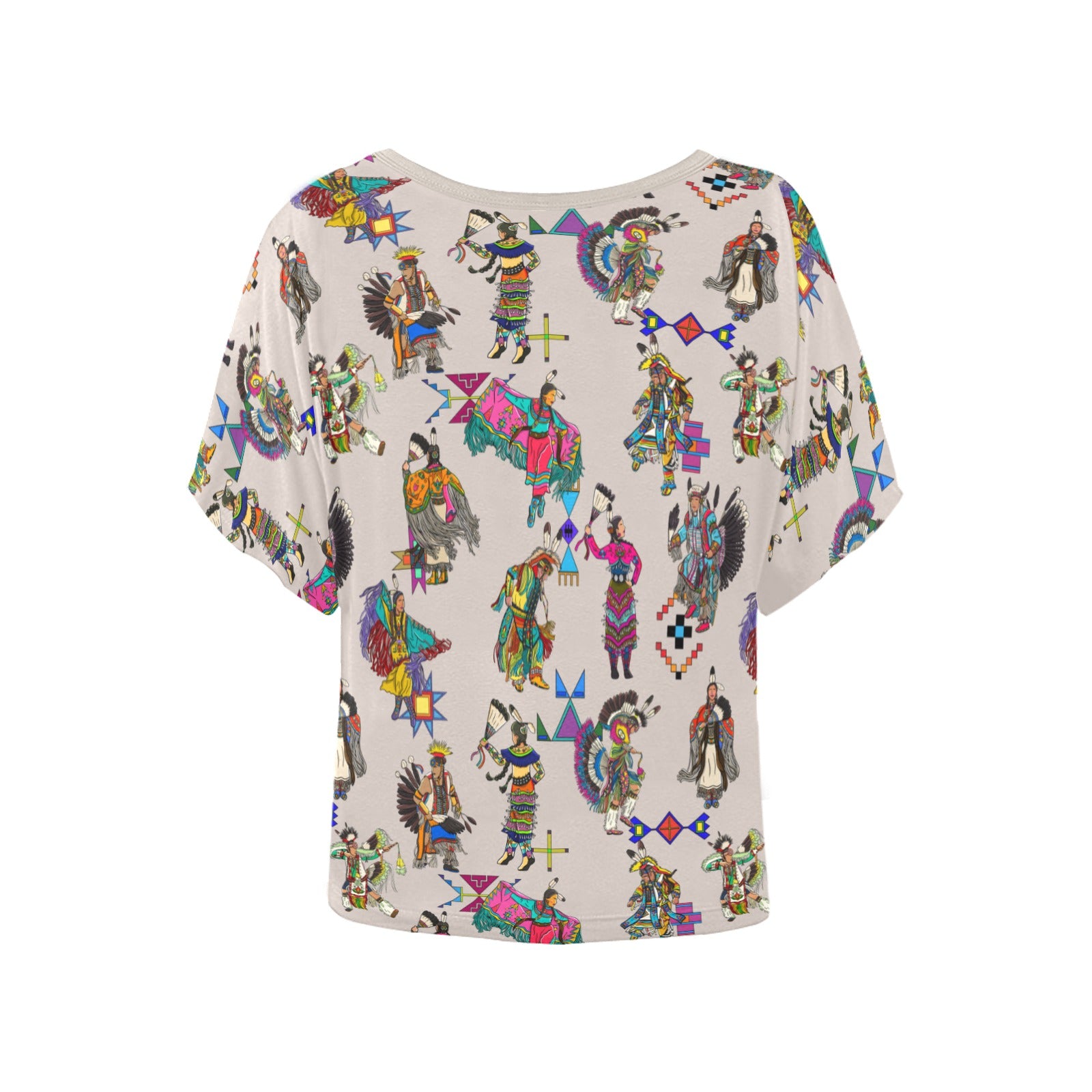 Grand Entry Dancers Muslin Women's Batwing-Sleeved Blouse T shirt