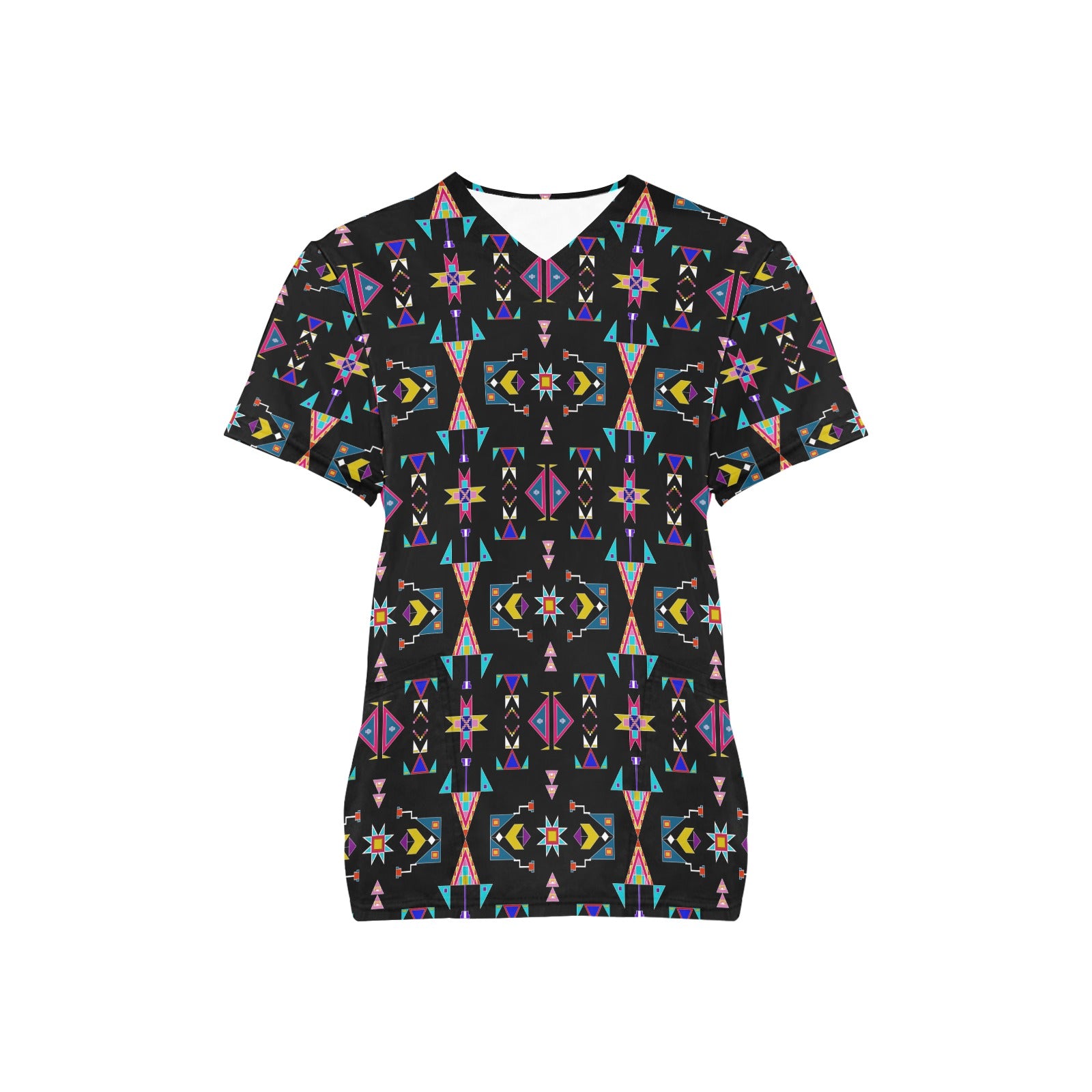 Enemy Territory Black Scrub Top