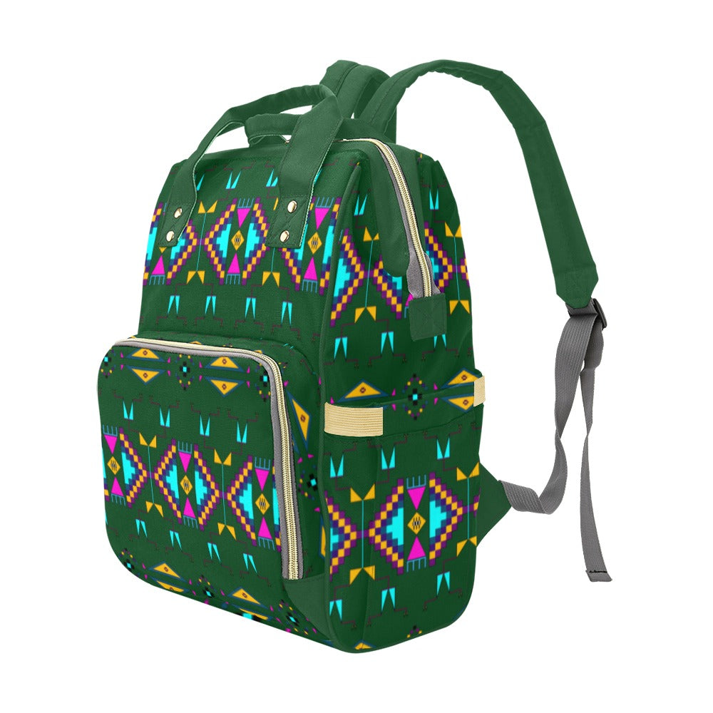 Rite of Passage Squash Leaf Multi-Function Diaper Backpack/Diaper Bag