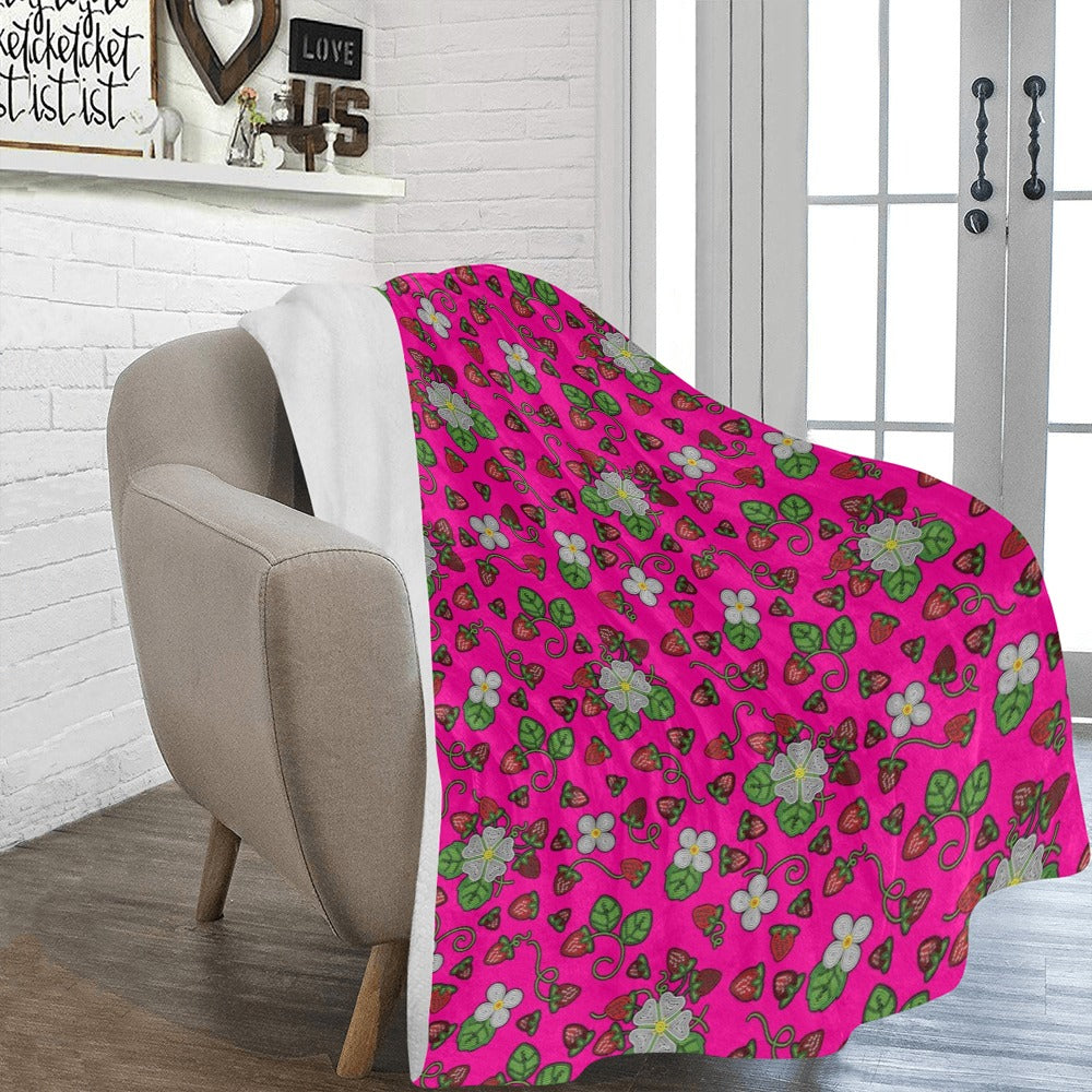 Strawberry Dreams Blush Ultra-Soft Micro Fleece Blanket 60"x80"