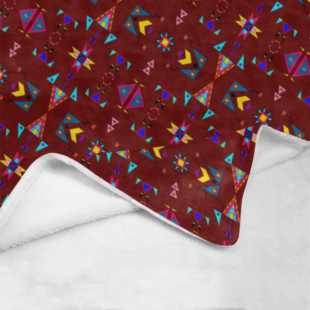 Enemy Territory Dark Maroon Ultra-Soft Micro Fleece Blanket 40"x50"