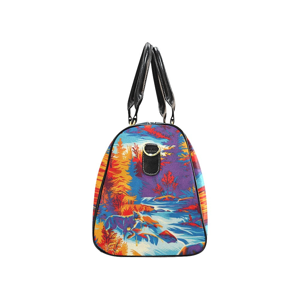 Hunting Wolves II Waterproof Travel Bag/Small