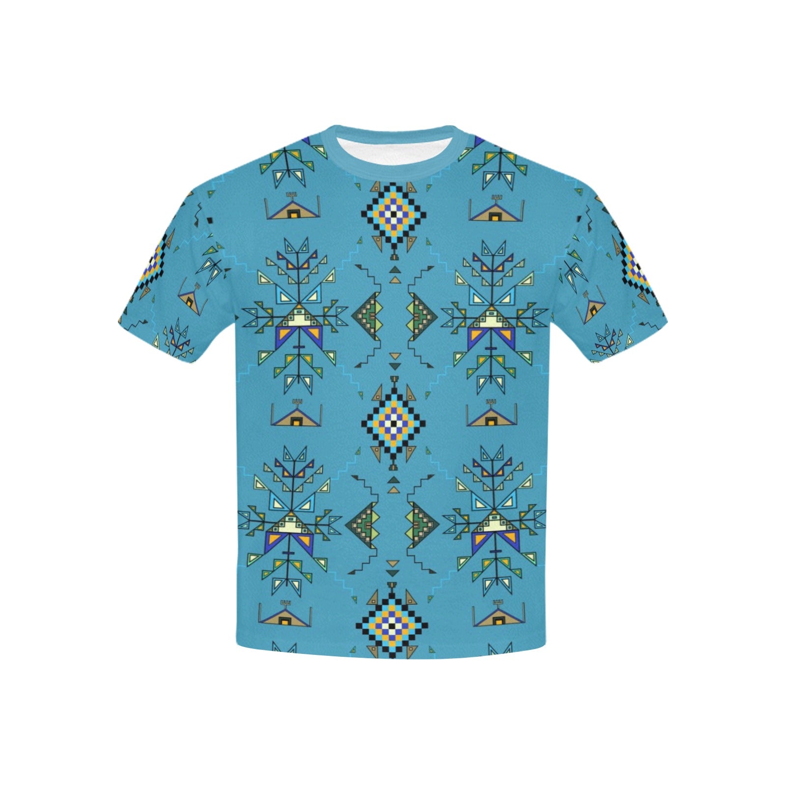 Bear Shield Blue Kids' T-shirt (USA Size)