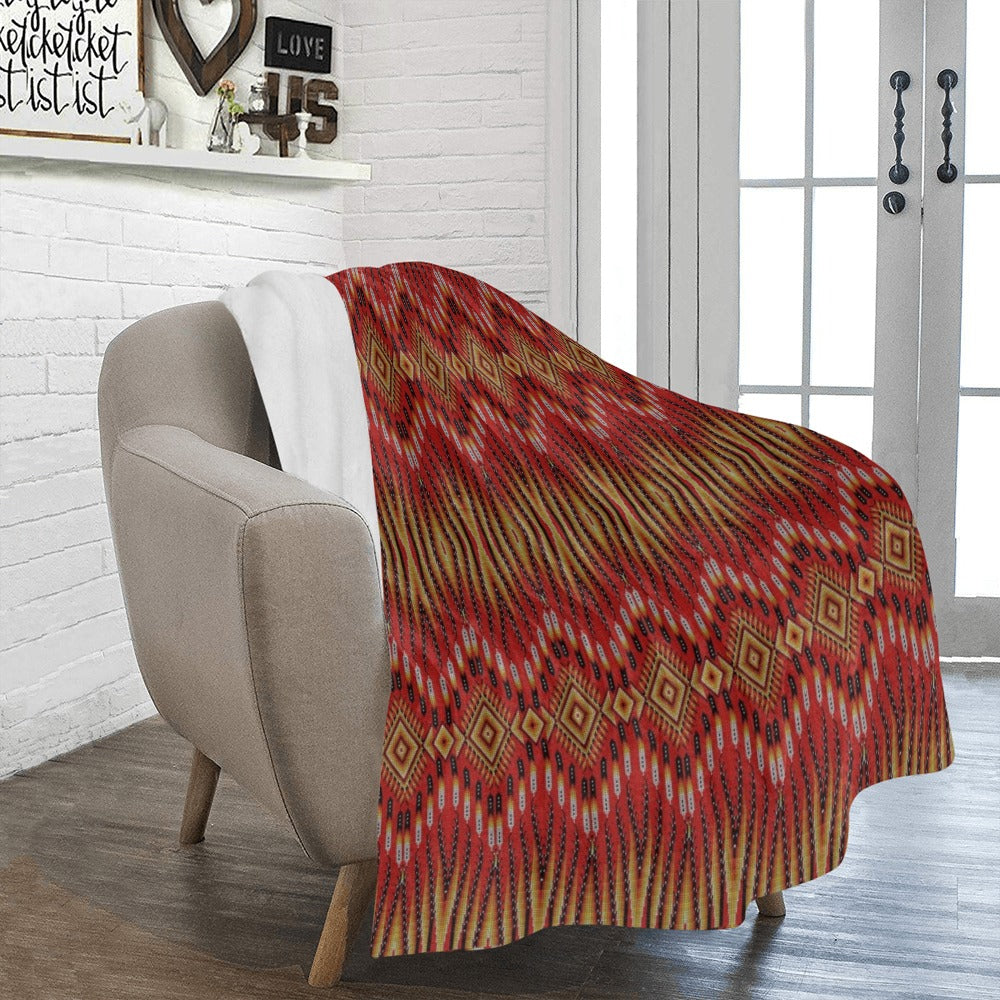Fire Feather Red Ultra-Soft Micro Fleece Blanket 50"x60"