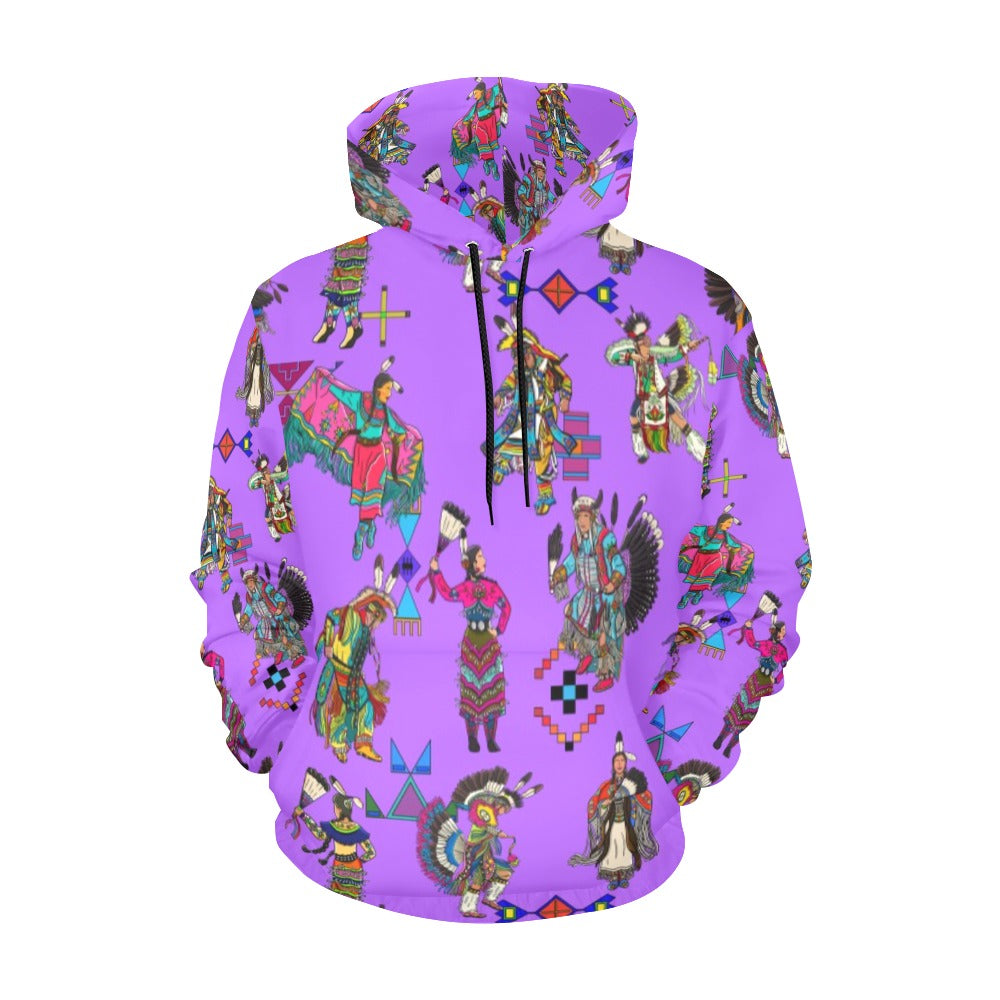 Grand Entry Dancers Purple Hoodie for Men (USA Size)