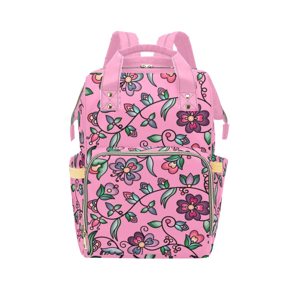 Amber Evening Garland Pink Multi-Function Diaper Backpack/Diaper Bag