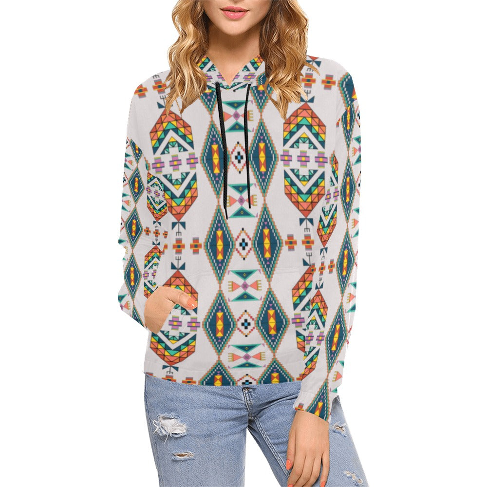 Travois Tipi Grey Hoodie for Women (USA Size)