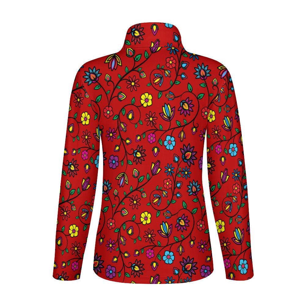 Nature_s Nexus Red Long Sleeve Yoga Shirt