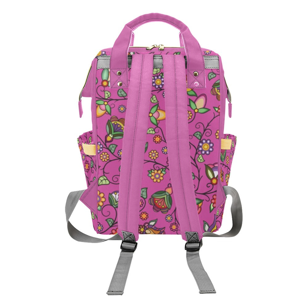 Heartbeat Petals Pink Multi-Function Diaper Backpack/Diaper Bag