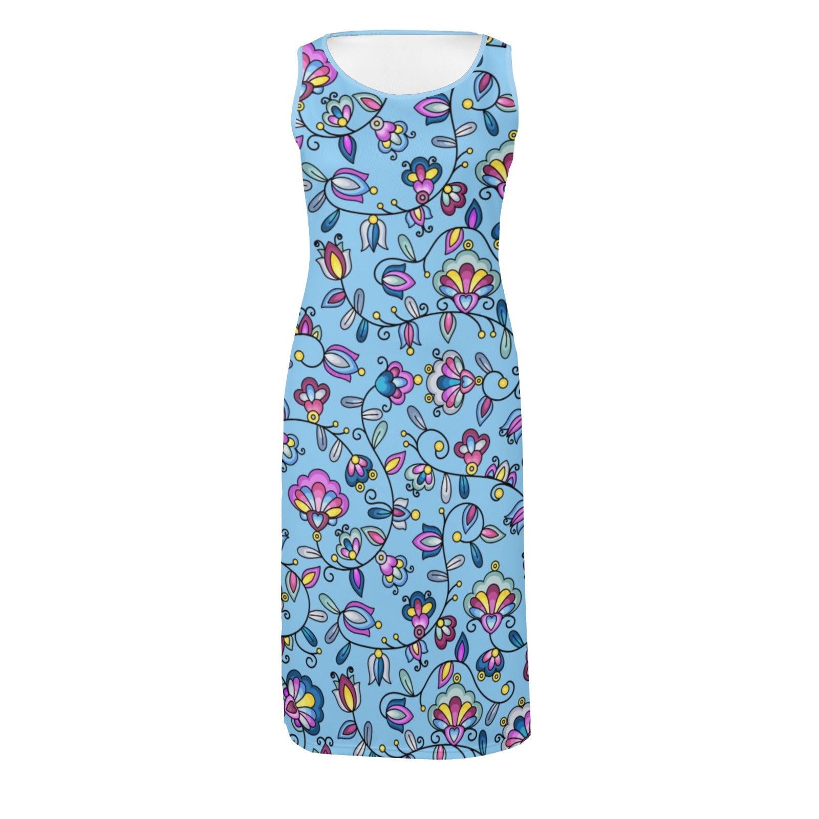 Autumn Bundle Blessing Blue Phaedra Sleeveless Open Fork Long Dress