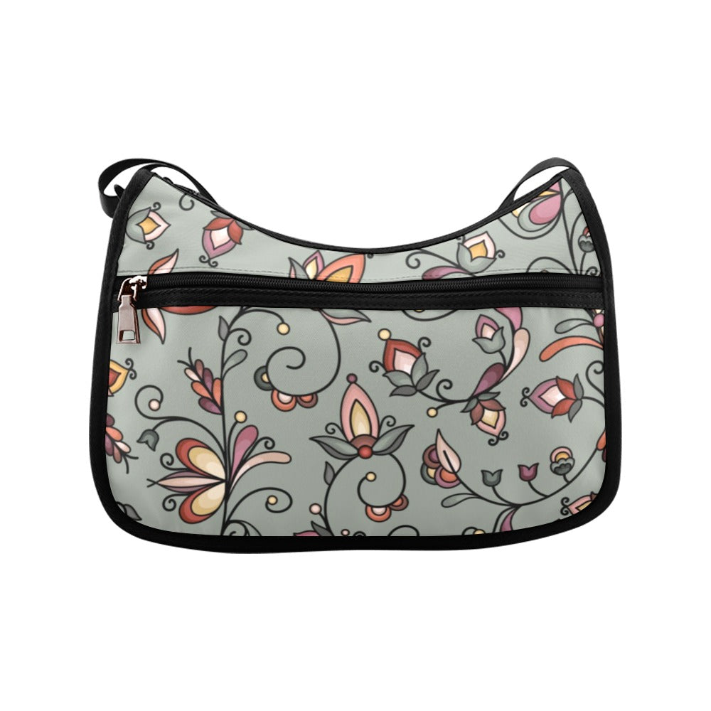 Burnt Sky Petals Green Crossbody Bag