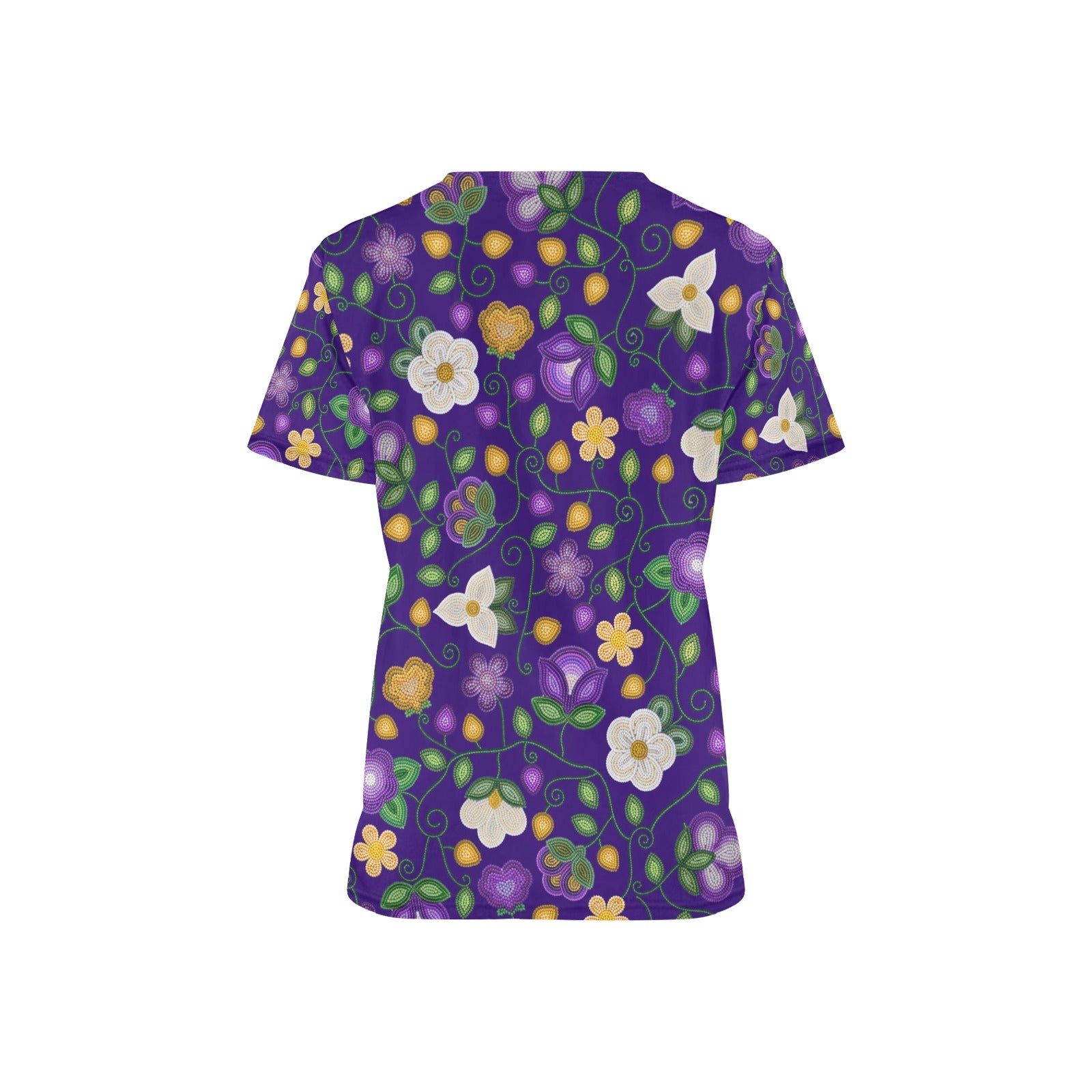 Midnight Moss Bloom Aubergine Scrub Top