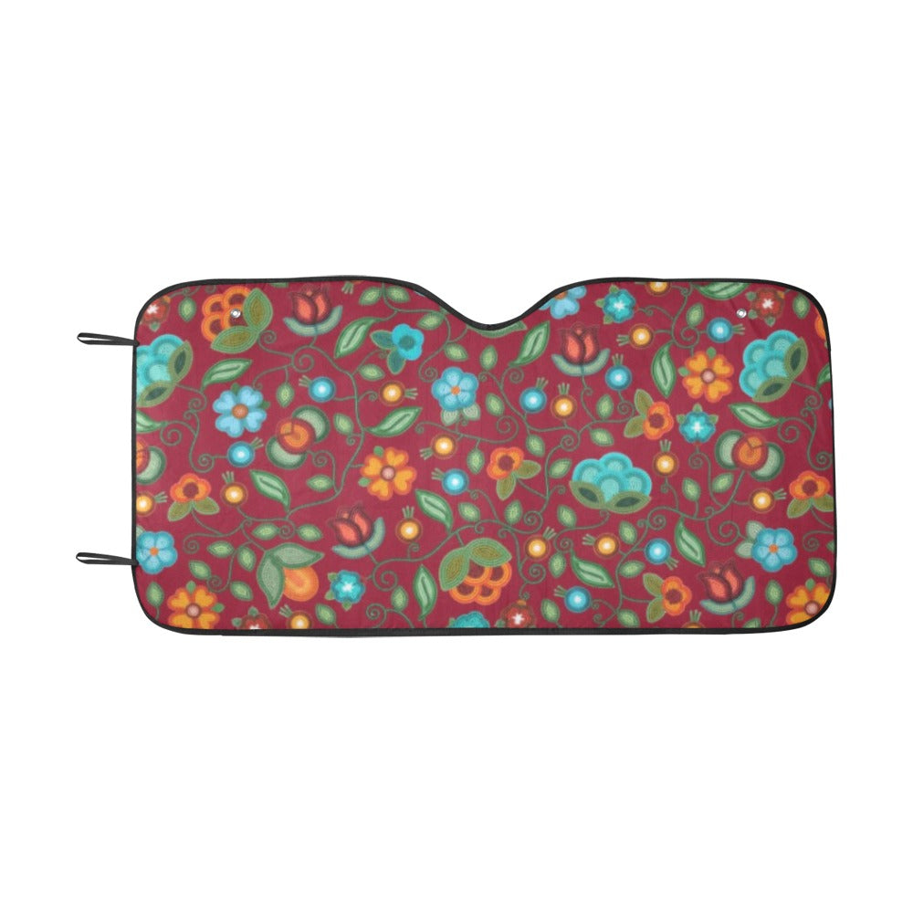 Prairie Fire Petals Red Car Sun Shade 55"x30"