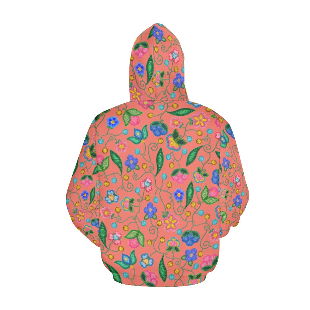 Skyberry Serenade Peach All Over Print Hoodie for Women (USA Size)