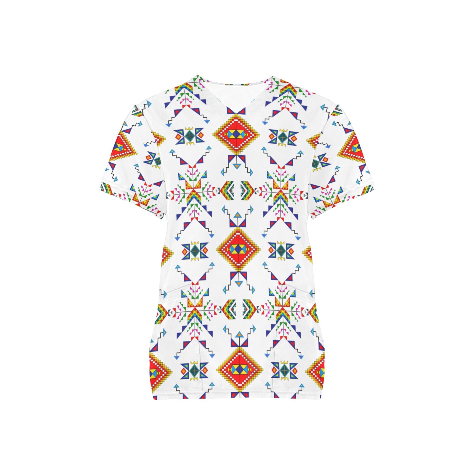 Buffalo Jump White Scrub Top