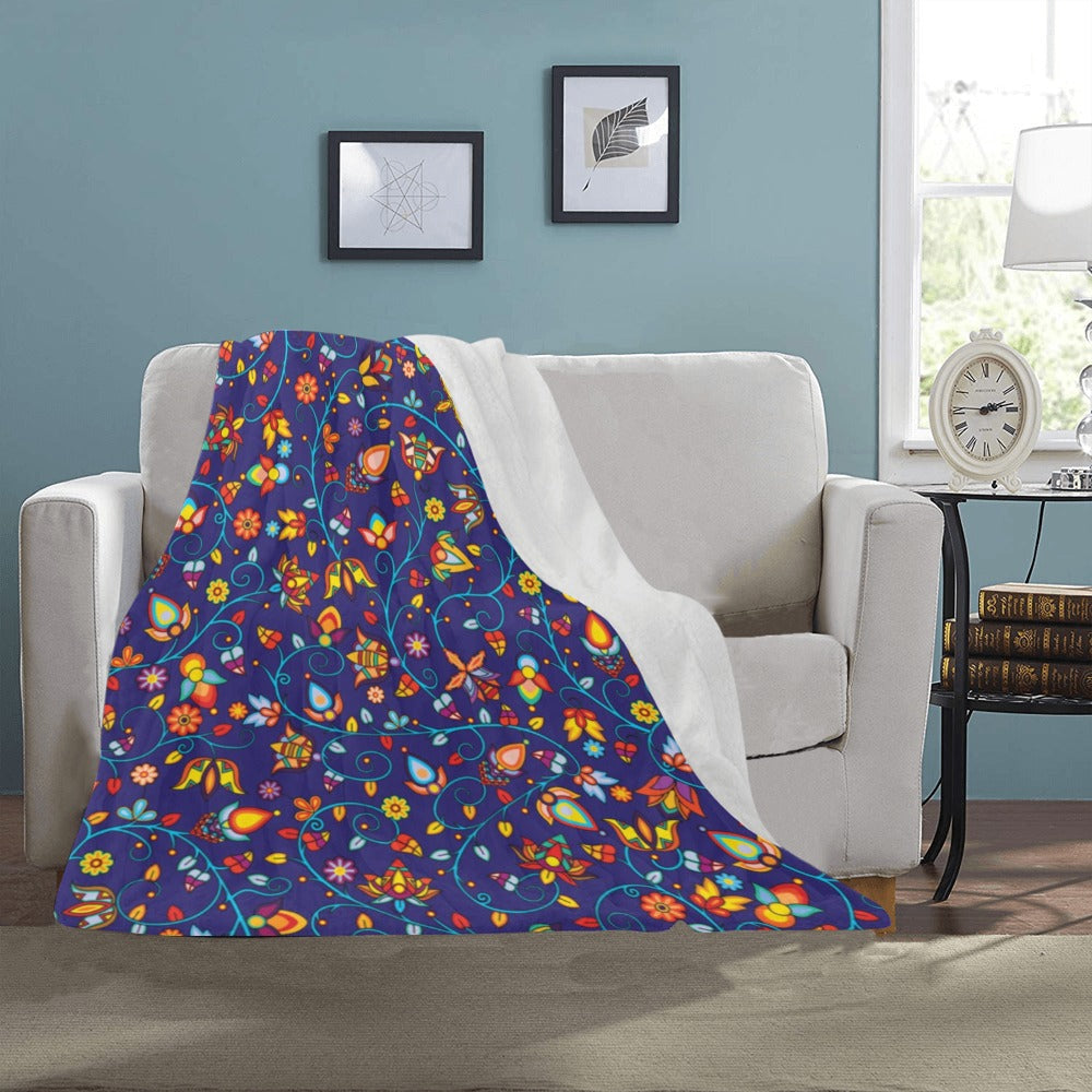 Thorny Path Blue Ultra-Soft Micro Fleece Blanket 40"x50"