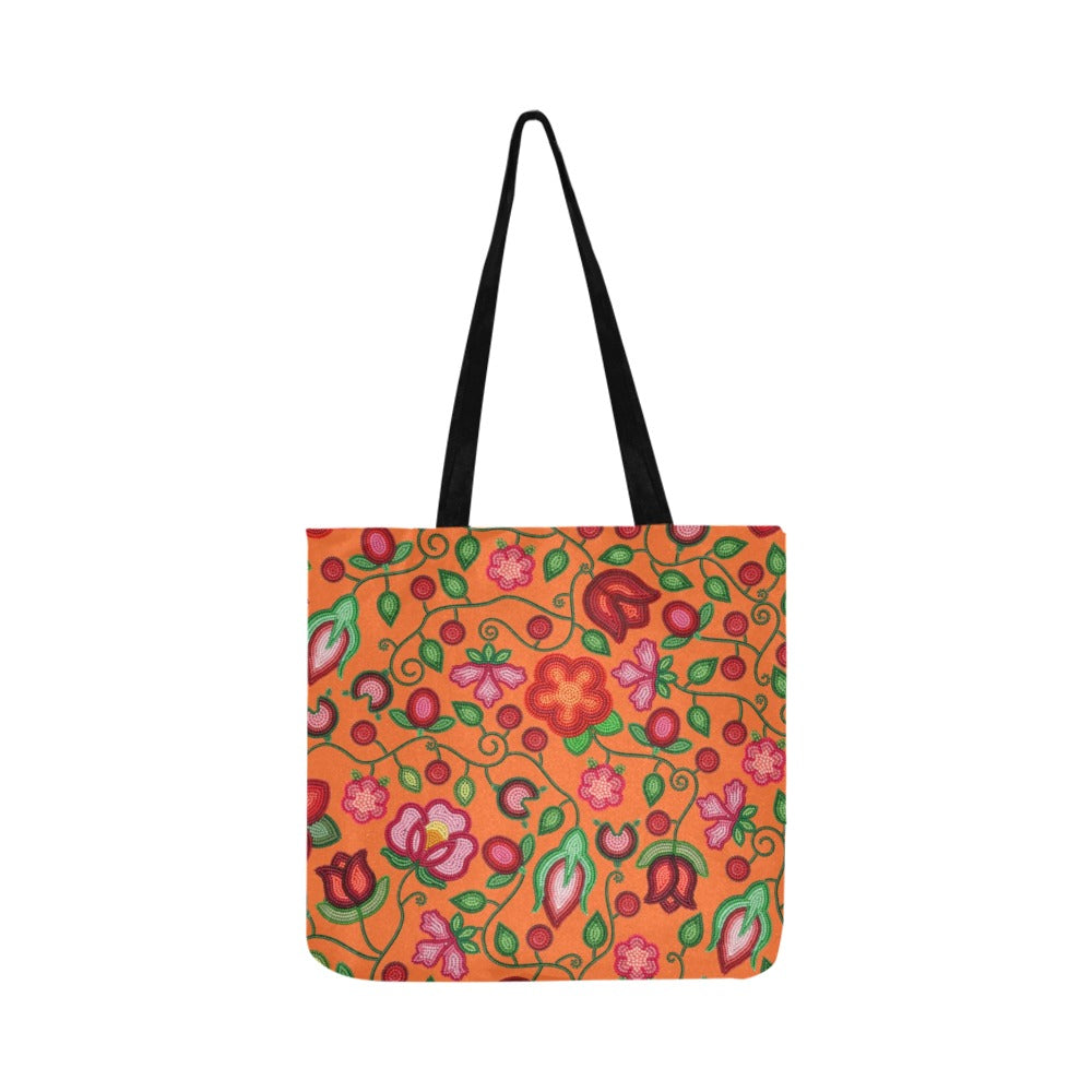 Rose Reverie Orange Reusable Shopping Bag (Two sides)