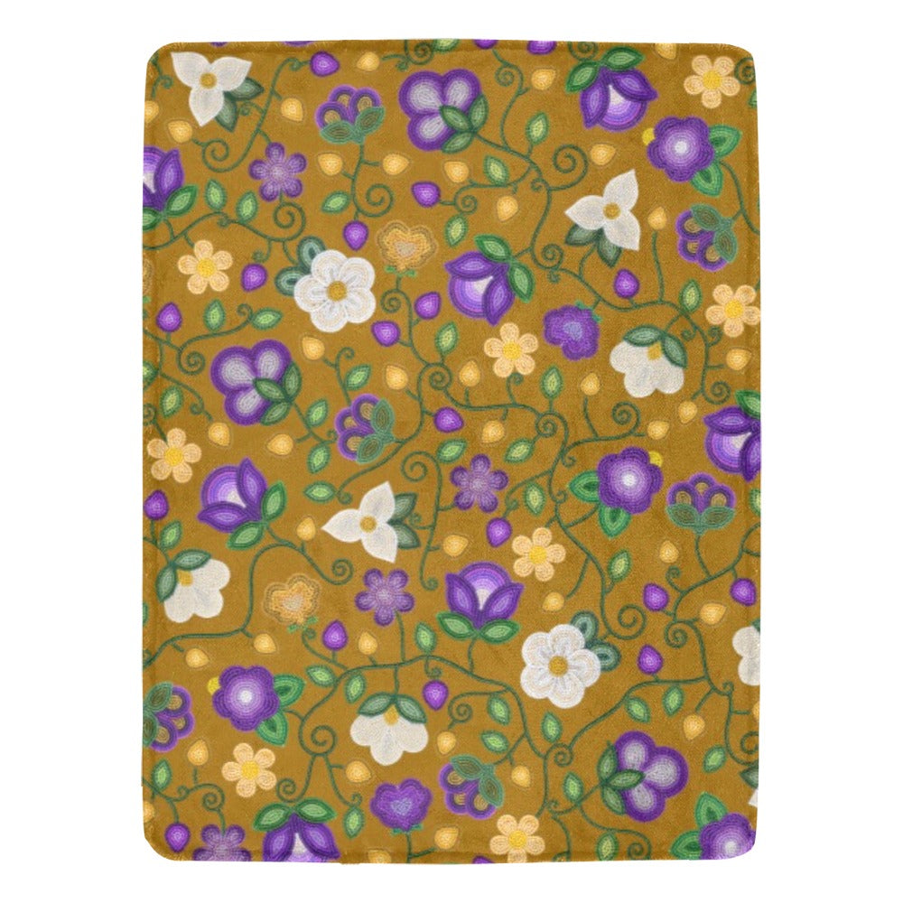 Midnight Moss Bloom Toffee Ultra-Soft Micro Fleece Blanket 60"x80"