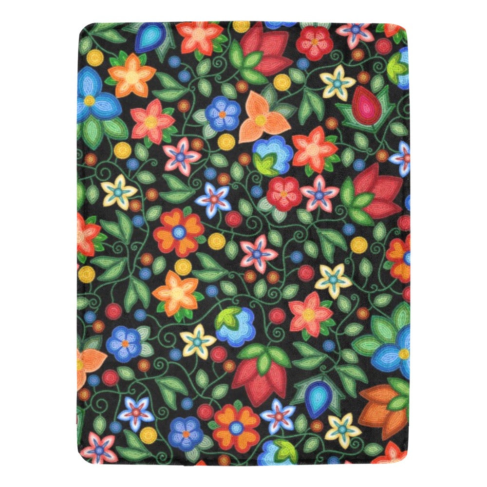 Morning Harmony Black Ultra-Soft Micro Fleece Blanket 60"x80"